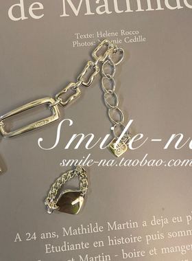 韩国进口纯银几何造型时尚风手链