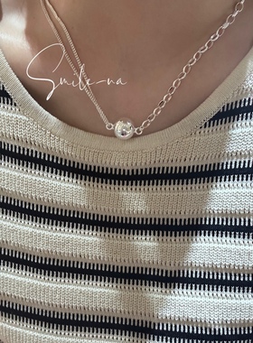 时尚韩国锁骨链小众项链拼接