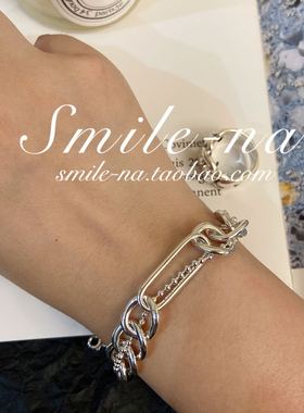 韩国进口设计师款925拼接别针