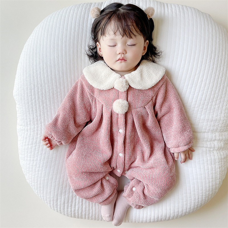 加厚保暖满月加绒哈衣外出服