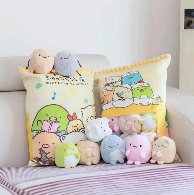 日本角落生物抱枕少女心樱花兔子