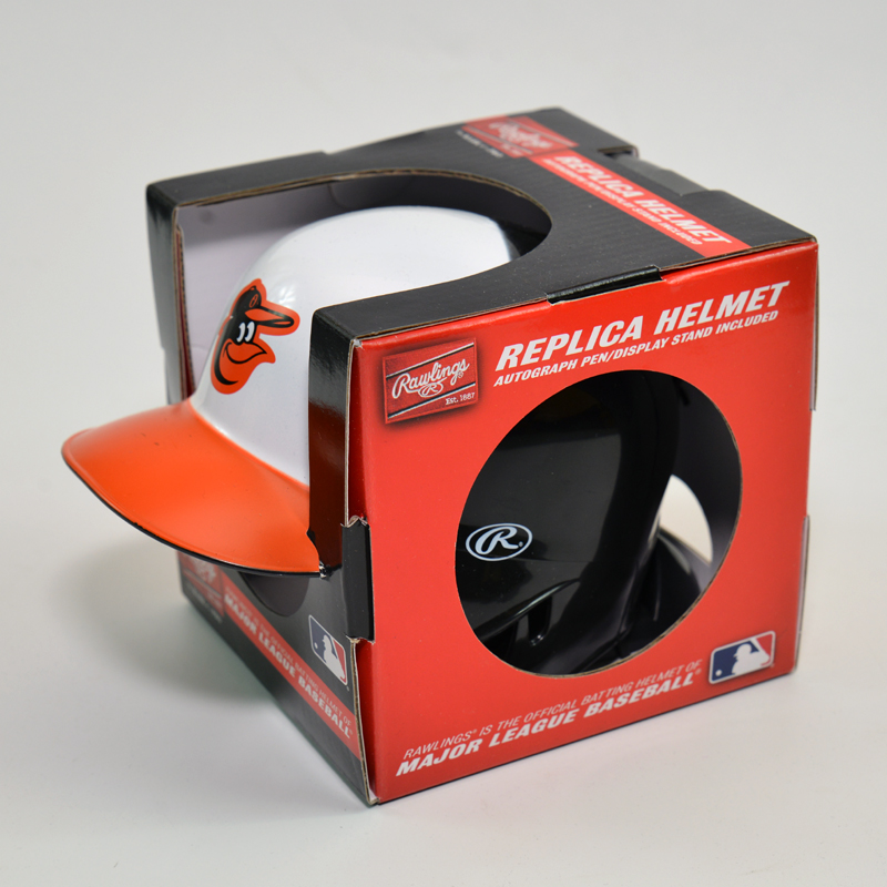 rawlings mini MLB棒球头盔单耳打击迷你头盔金莺队摆件签名超小