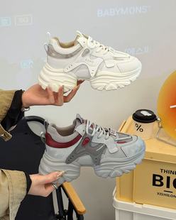 高鹏老爹鞋春季女款2026新款厚底爆款小个子增高休闲运动潮鞋3110