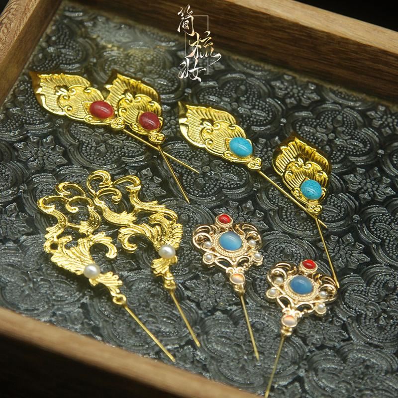 简梳妆BJD古装头饰项链发簪璎珞手工自制4分3分古风新品唐风头饰