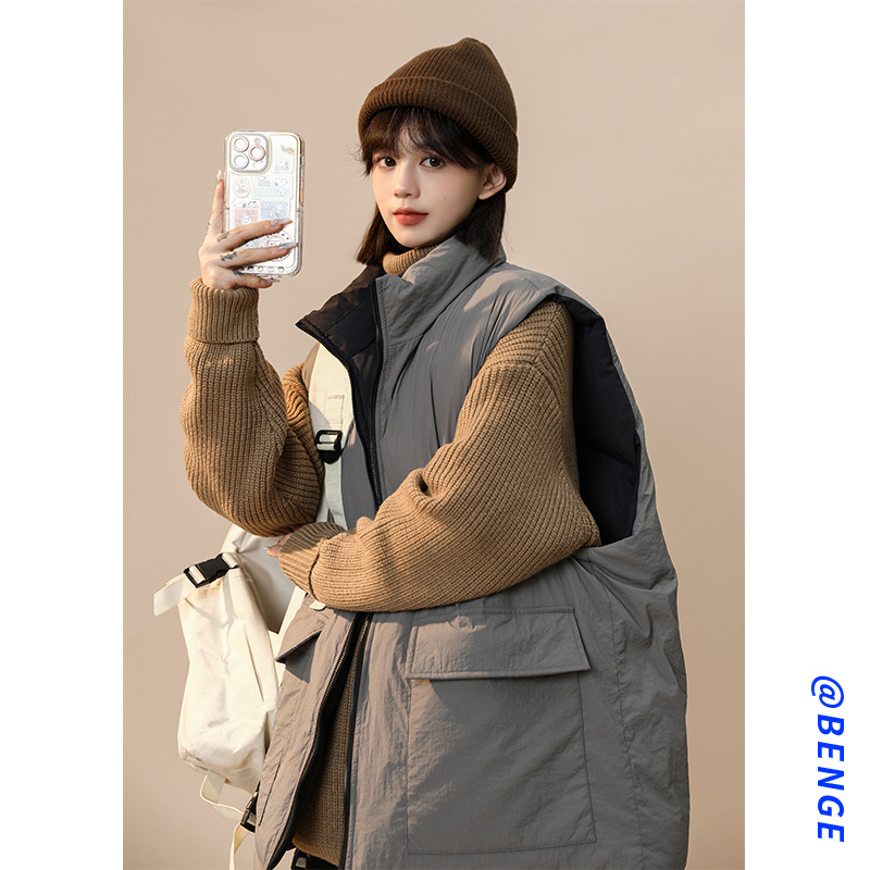 2022新款马甲两面穿A418-BAA1007P83控138，女装棉衣/棉服，星座1104-1