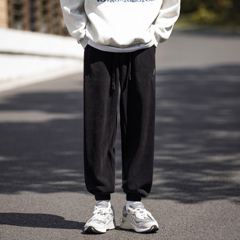 秋冬ins潮宽松百搭潮流束脚休闲裤棉-BAA6049-P60控75,男装休闲裤,星座1104-1