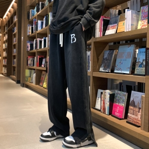 ins潮宽松百搭卫裤休闲运动长裤BAA8024 P70 限88,男装休闲裤,星座1104-1