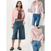 辣妹短款 OOhome新品 拉链宽松休闲连帽卫衣 美式 个性 澳洲cot