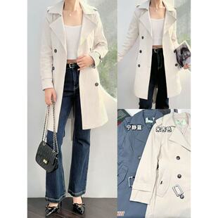 双排扣中长款 英伦风复古都市通勤经典 风衣外套 比利时C 02.28新品