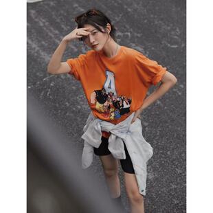 纯棉多巴胺情侣款 大力水手联名 印花宽松T恤 美单G 03.14新品