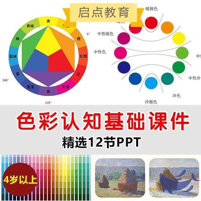 认知色彩基础三原色对比色冷暖互补学生教师初学美术PPT培训课件