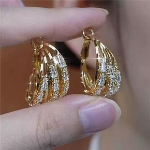 正品奥特莱斯折扣店撤柜捡漏三生三世镶钻925银针耳环饰防过敏999