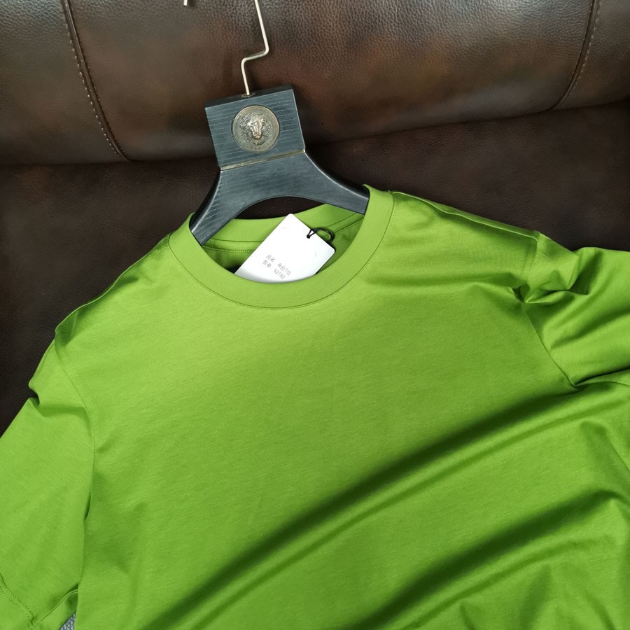 新品 2026短袖T恤男彩色冰丝凉感弹力双丝光棉打底衫纯色圆领夏