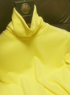 发热磨毛双面澳绒打底衫男高领内搭德绒黄色长袖加绒加厚t恤修身