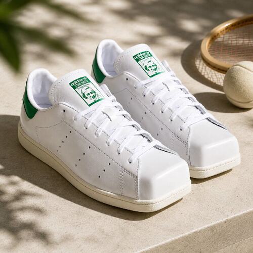 阿迪达斯三叶草女鞋Stan Smith SQ绿尾史密斯方头休闲板鞋 KI5230