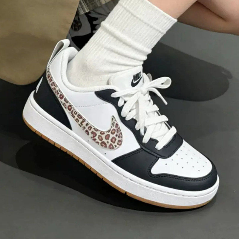 耐克女鞋新款Court黑白豹纹低帮板鞋轻便运动休闲鞋 IR0566-001