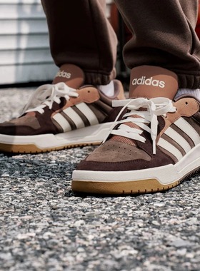 阿迪达斯男鞋2025新款Entrap复古低帮板鞋轻便运动休闲鞋 JR8321