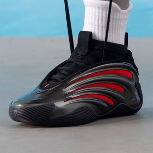 阿迪达斯男鞋2026新款Harden 9哈登9代黑红缓震实战篮球鞋 JH6483