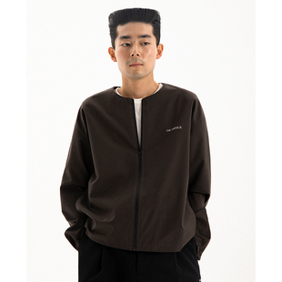 office进口防水羊毛棕色运动面料防晒防风户外运动外套 center