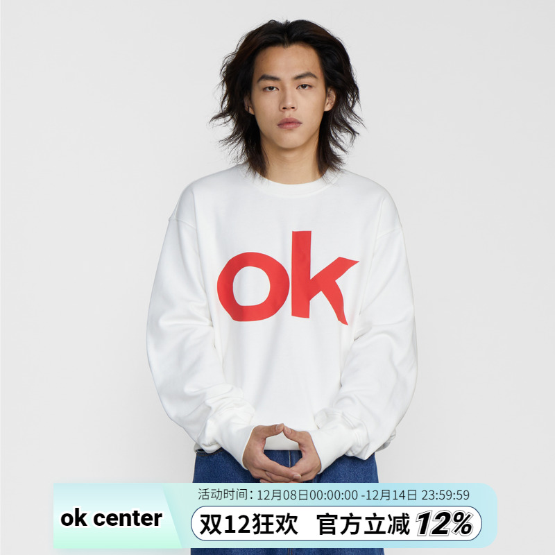 okcenter红标卫衣套头okcent