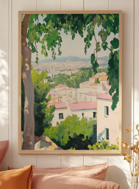 春光漫野客厅卧室风景电表箱装饰画沙发背景墙挂画艺术框油画壁画