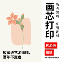 装饰画来图定制微喷画心相纸印刷喷绘打印批量加工画芯字画订制