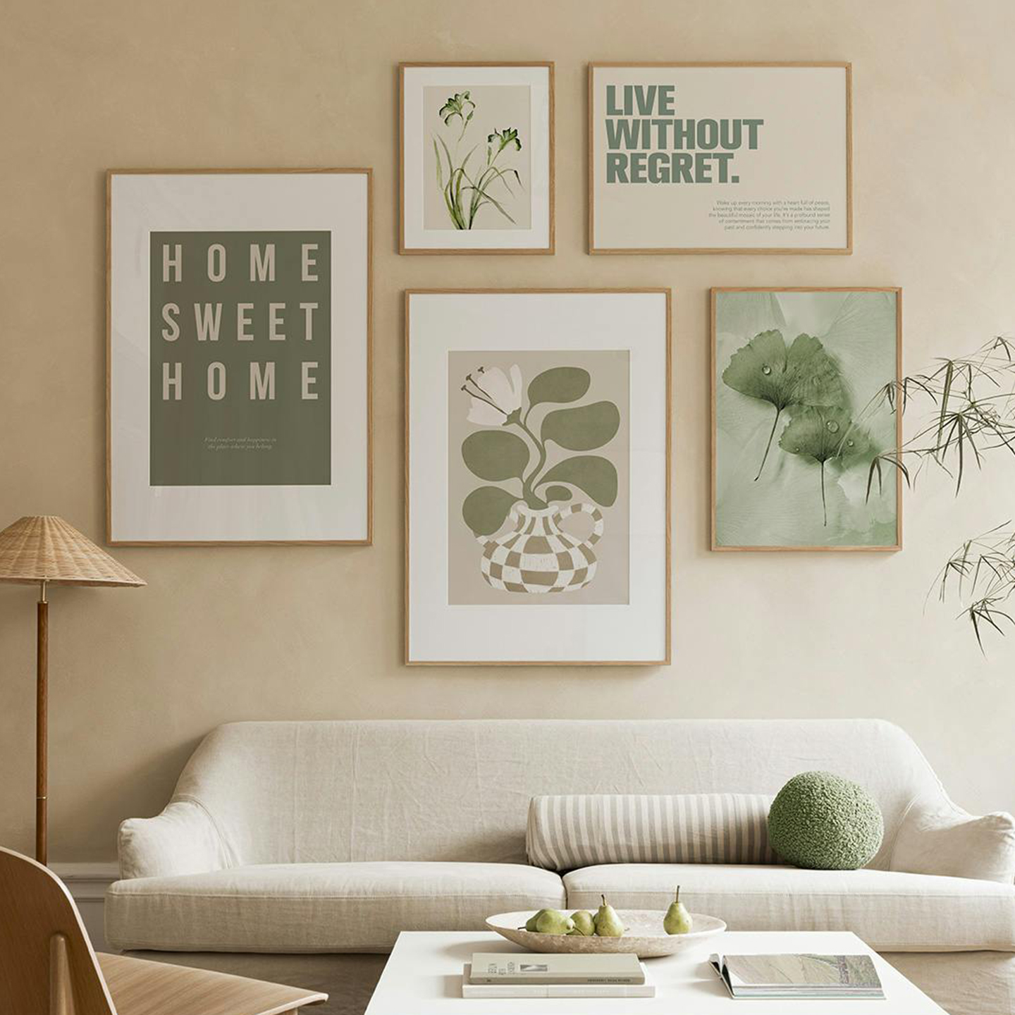 生机自在客厅卧室沙发玄关墙壁装饰画挂画艺术框油画壁画插画组合