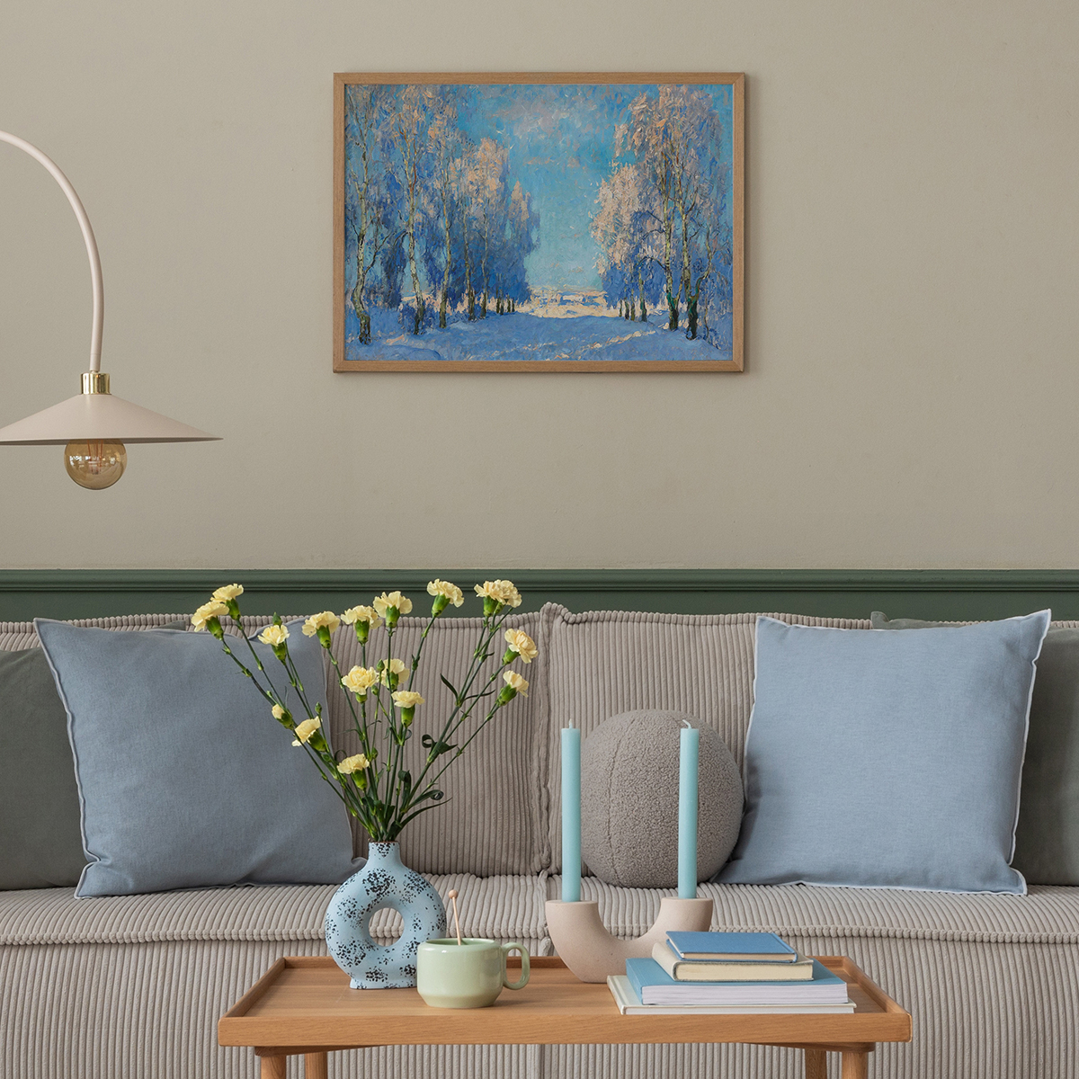 康斯坦丁名画客厅卧室沙发风景自然北欧装饰画挂画艺术框油画壁画