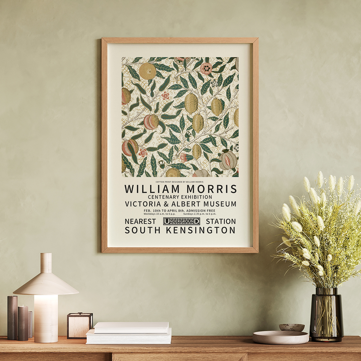 威廉莫里斯装饰画挂画框客厅卧室玄关单幅过道壁画宾馆民宿抽象