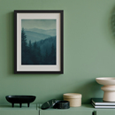 雾中山峦客厅卧室沙发背景墙自然风景装 饰画挂画艺术框油画壁画