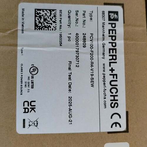 可维修倍加福 光学读码器 PCV100-F200-R4-V19-S议价