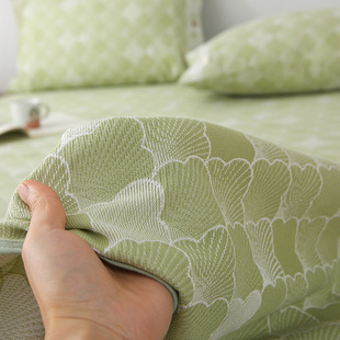 床单空调席 高端提花加厚纯全棉老粗布凉席三件套夏季 匠心非遗