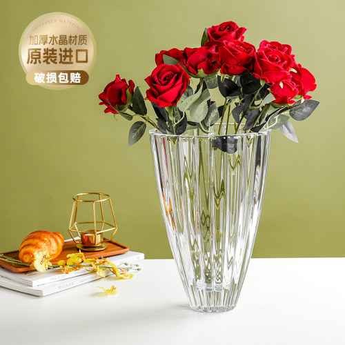 捷克水晶富贵竹大号玻璃台面花瓶