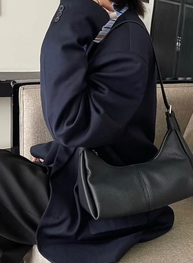 2025新款时尚百搭单肩斜挎包女简约休闲小众牛皮女包小方包13396