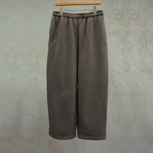 2503M 深花咖色牦牛绒抓绒针织全松紧腰直筒裤 云芝元 设计师新冬款