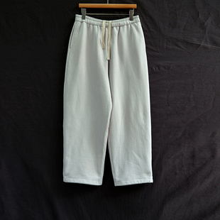 云芝元新冬款浅灰色毛圈木棉亲肤柔软舒适百搭针织卫裤2905-M