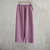 新冬款 灰紫色羊毛棉半松紧腰女士三片式 休闲裤 云芝元 3101