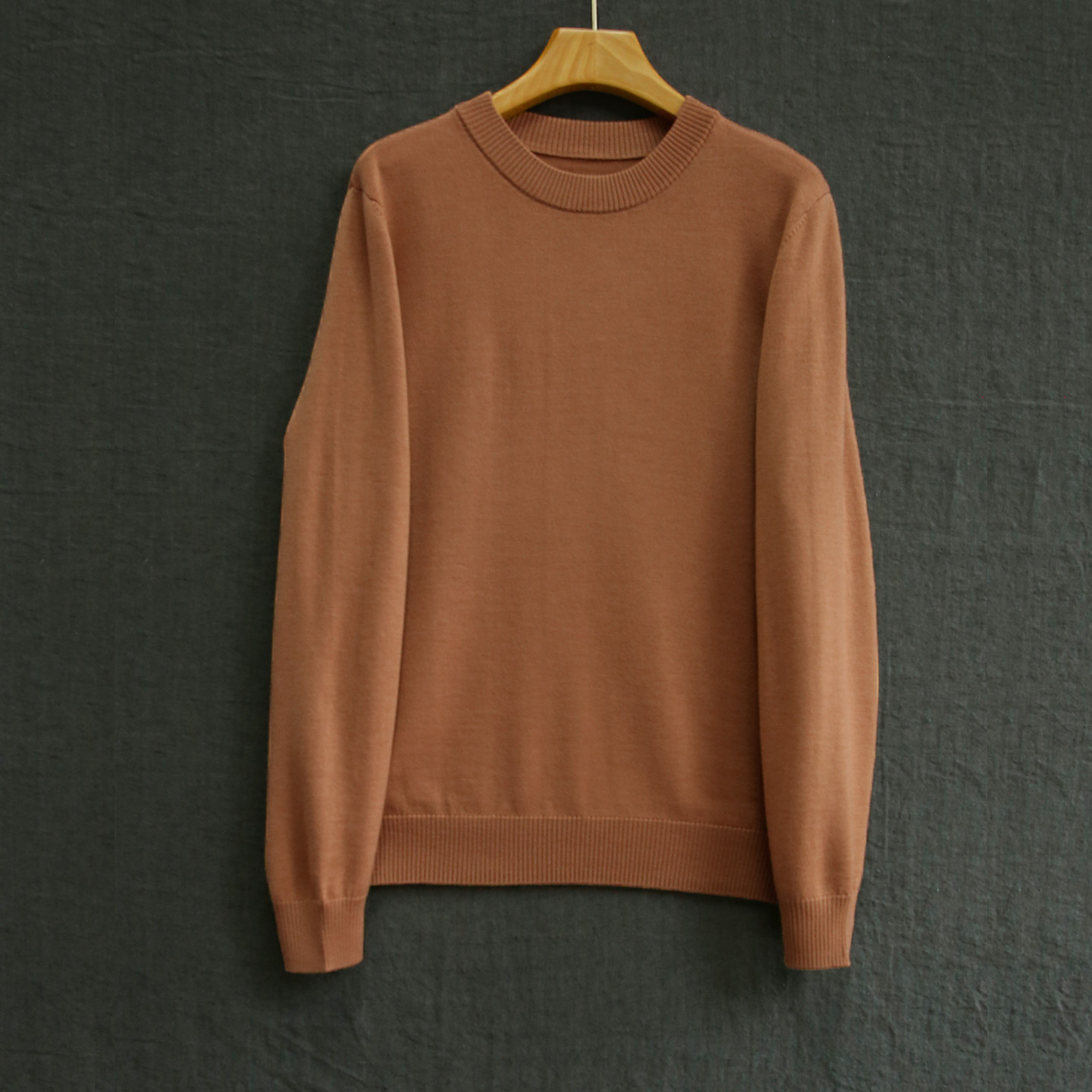 云芝元 德国扬子精纺卡其色纯羊毛高圆领横机针织打底衫0224-M,女装/女士精品,毛针织衫,淘宝优惠券,粉丝福利购,淘宝优惠卷