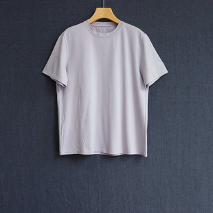 灰色绢丝棉短袖 新款 打底衫 圆领女款 T恤 云芝元 短袖 26春季