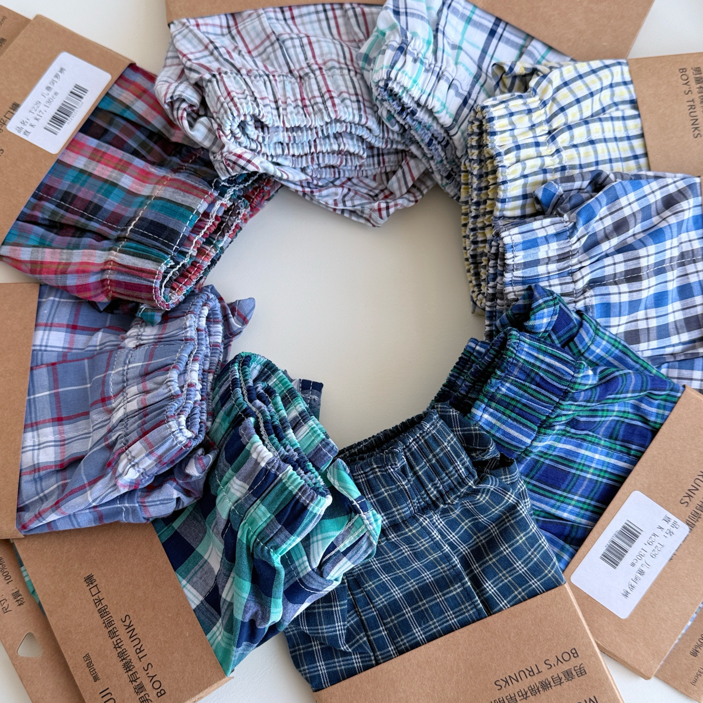 不夹屁股男童有机棉平角裤