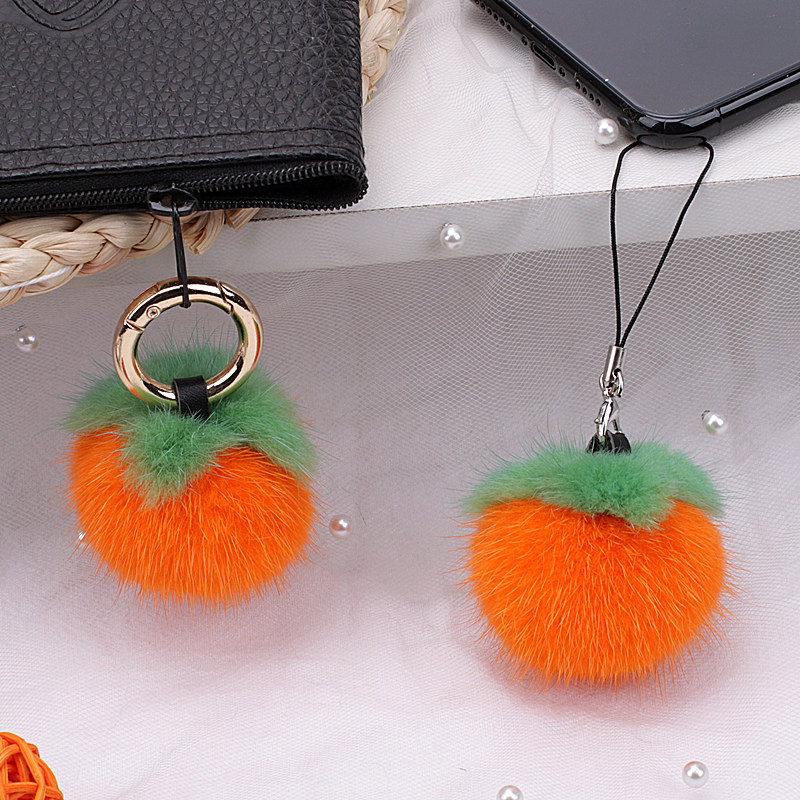 真水貂毛迷你小柿子包挂件汽车钥匙扣手机挂饰毛绒毛球生日礼物,服饰配件/皮带/帽子/围巾,包挂件,淘宝优惠券,粉丝福利购,淘宝优惠卷