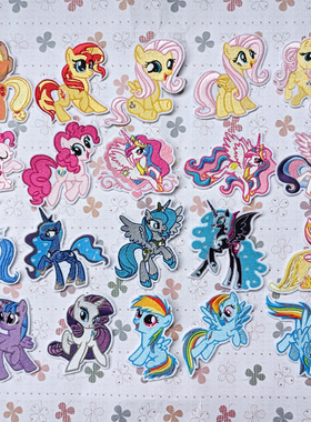 卡通刺绣布贴花时尚珑龙骧包裤子儿童羽绒服补丁贴小马宝莉独角兽