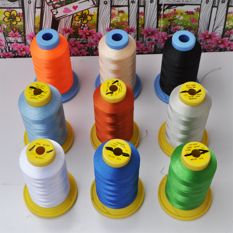 高品质进口电脑绣花线宝塔线轴线120D涤丝线人造丝十字绣线3000米