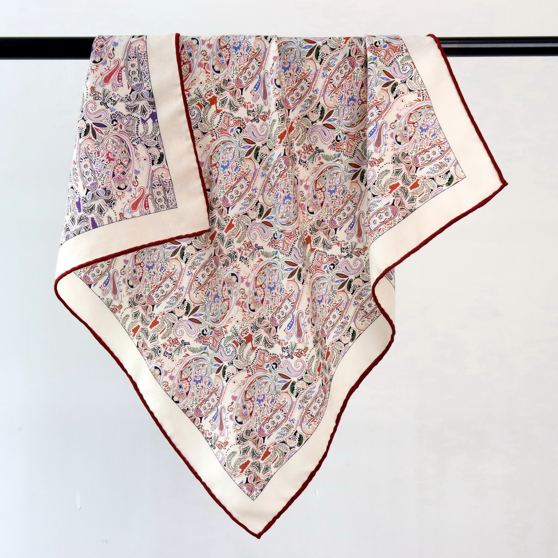 68cm中方巾双面异色真丝羊毛丝巾