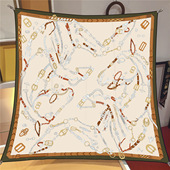 饰腰带妈妈礼物 皮带链条女披肩围巾头巾丝巾装 90cm大方巾法式 新款