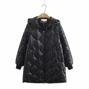 Y2091大码 冬A字遮肚子宽松显瘦羽绒棉服加厚220斤胖m 棉衣女中长款