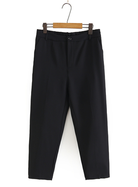 8207胖妹妹mm大码休闲西裤女夏薄九分裤210斤高腰宽松显瘦小脚