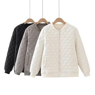 CZ605胖妹妹mm大码 棉服2025早春立领棒球服夹克 薄棉衣外套短款