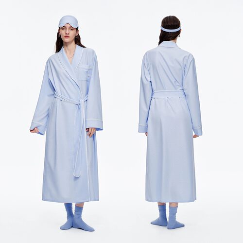 2026睡袍女定制秋冬新款晨袍收腰浴袍长款睡衣订制家居服女a2
