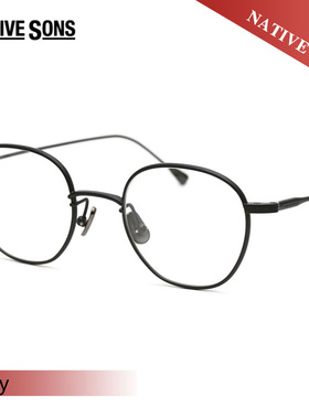 NATIVE SONS复古手造时尚钛圆框男女近视眼镜架Roy Seeger ASTON